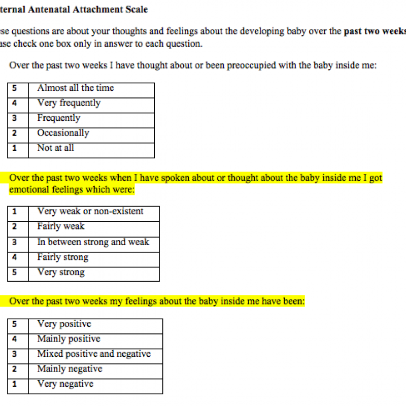Material Antenatal Attachment Scale (MAAS) – Word