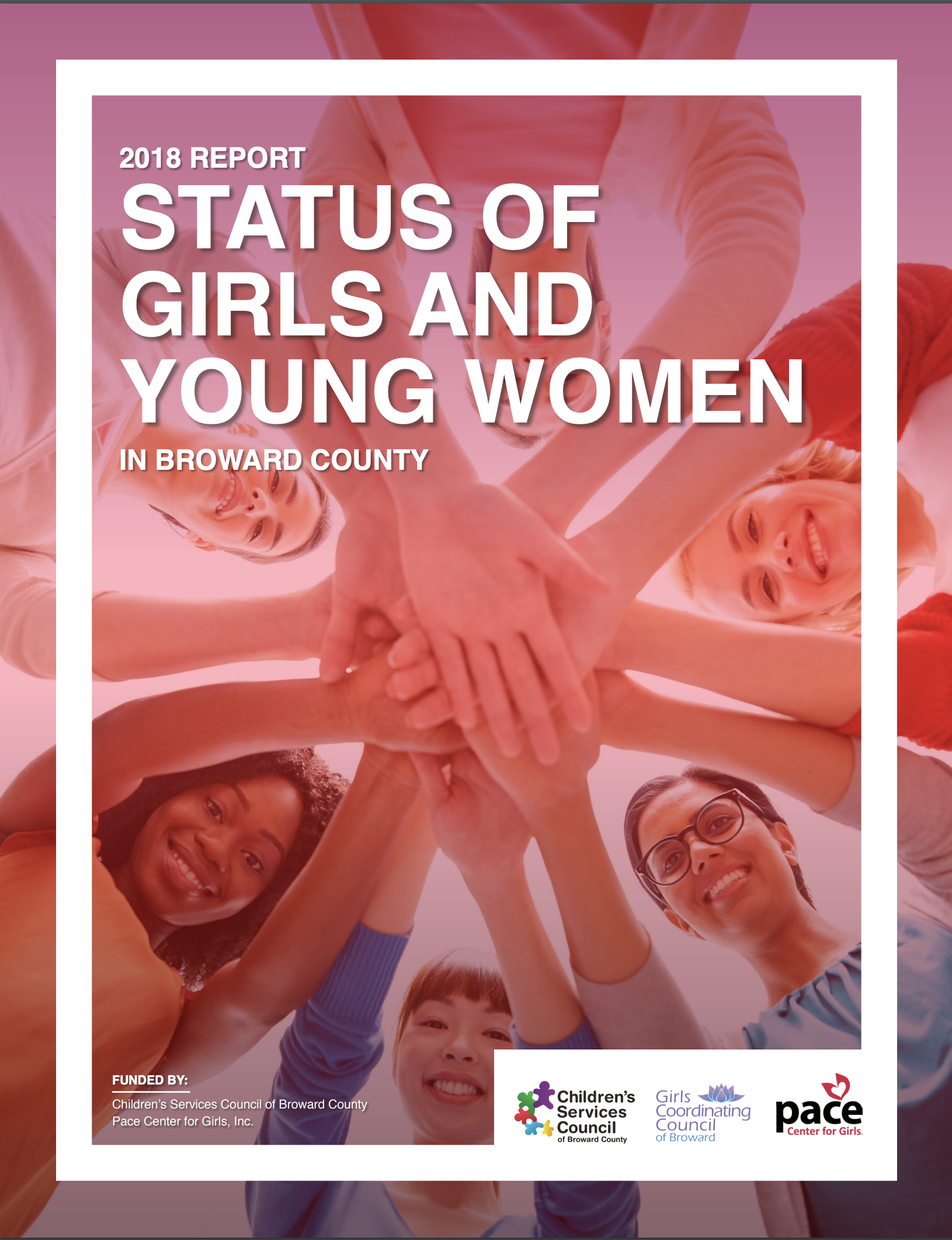 2018 Status of Girls and Young Women in Broward County report cover